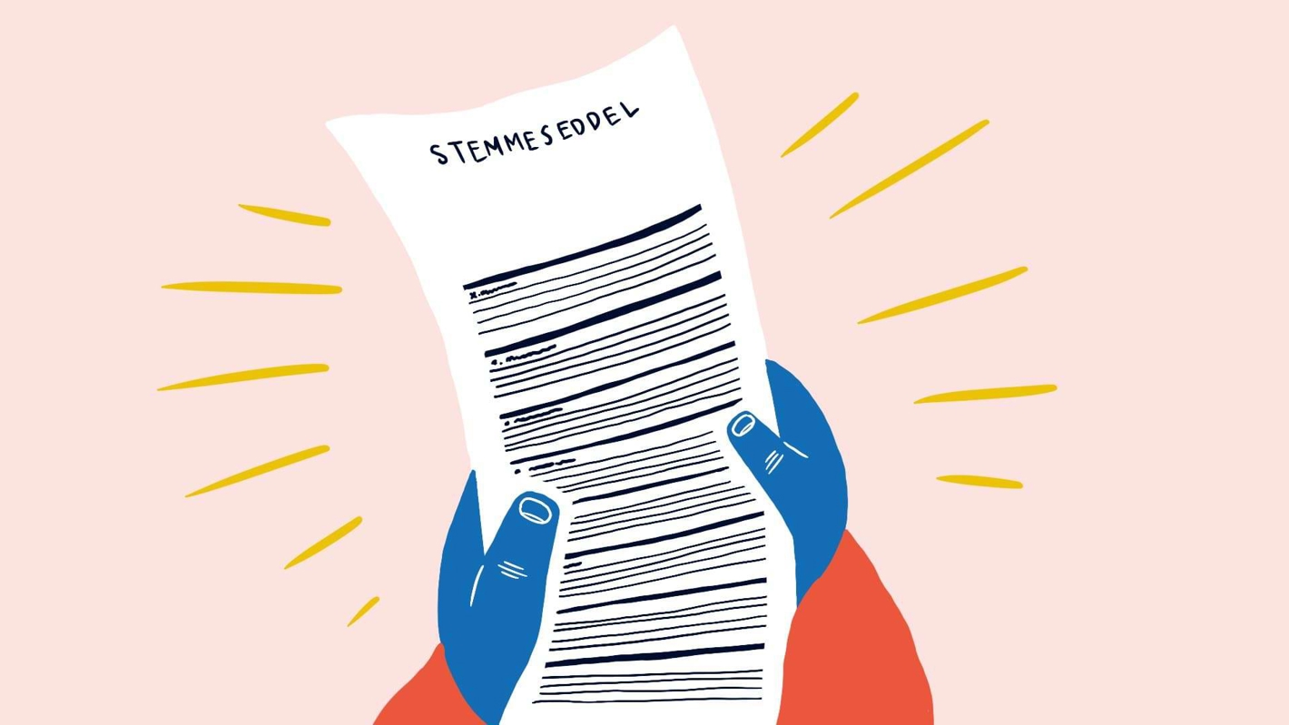 Someone getting ready to vote